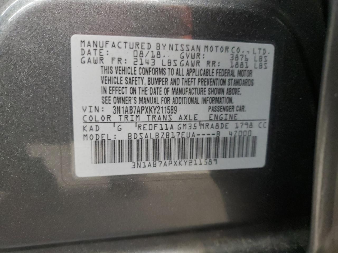 Nissan Sentra S Image 9