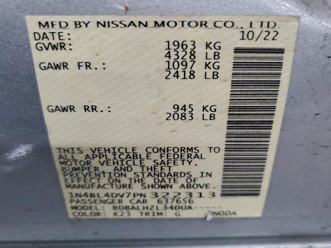 Nissan Altima Sv Image 8