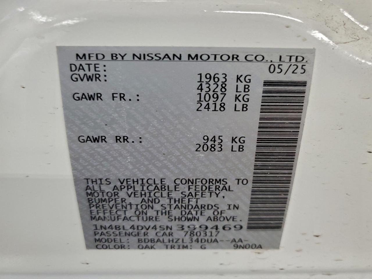 Nissan Altima Sv Image 10