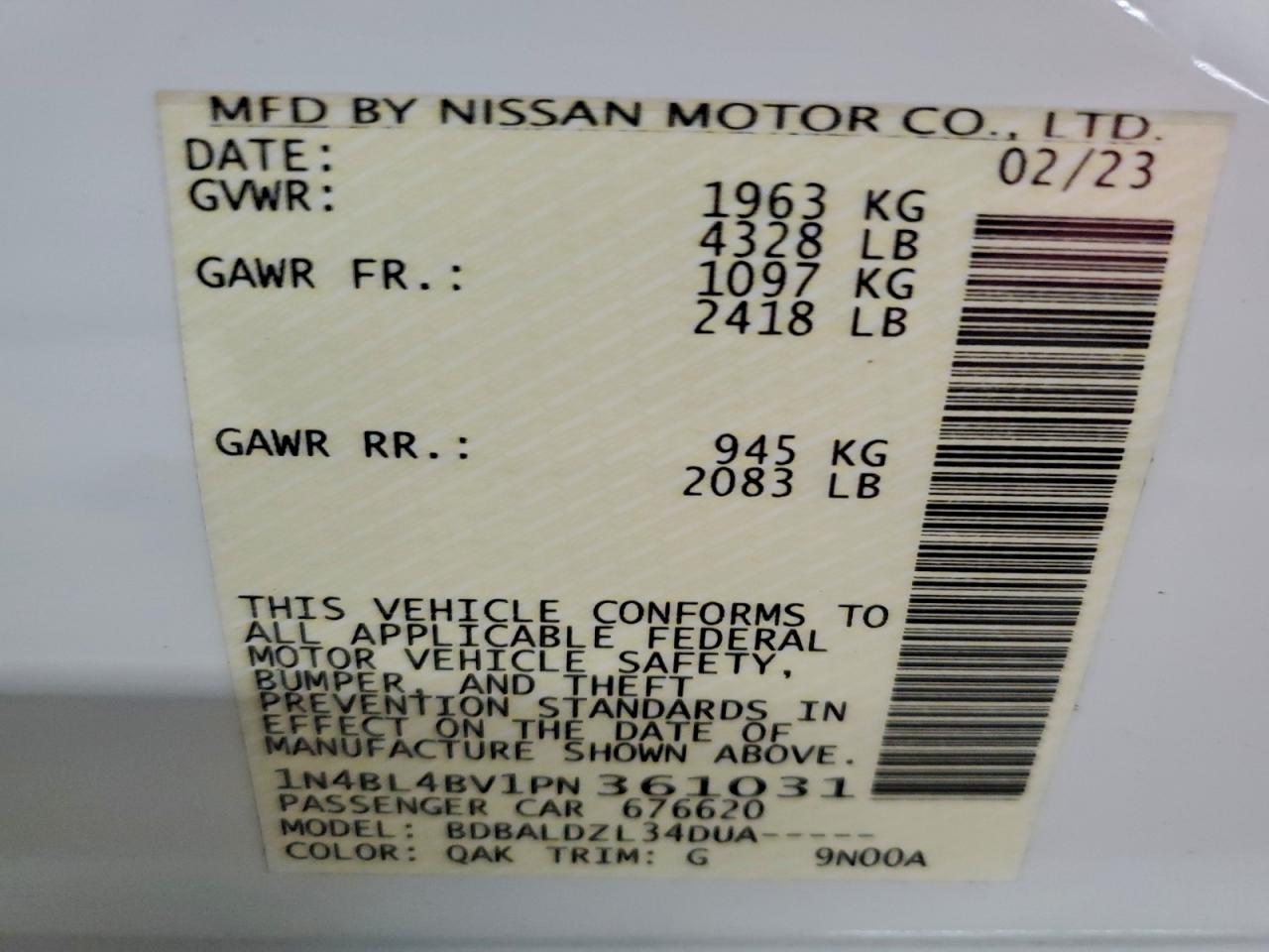 Nissan Altima S Image 12